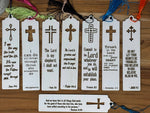 Wood engraved Bible Verse Bookmarks