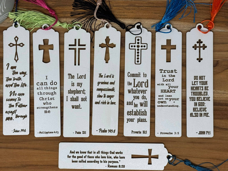 Wood engraved Bible Verse Bookmarks