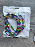 Rainbow Beaded Phone Charger with Lightning & USB-C Cable