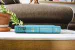 NASB Personal Size Bible Large Print Leathersoft Teal Red Le