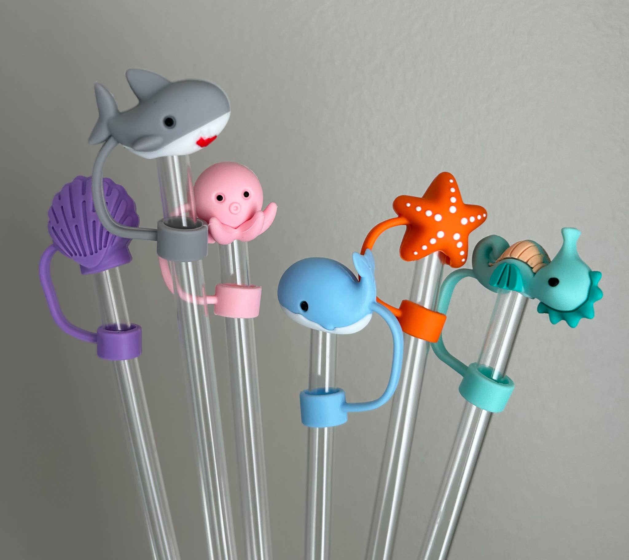 Sea Creature Animal Straw topper - choice of 6 designs