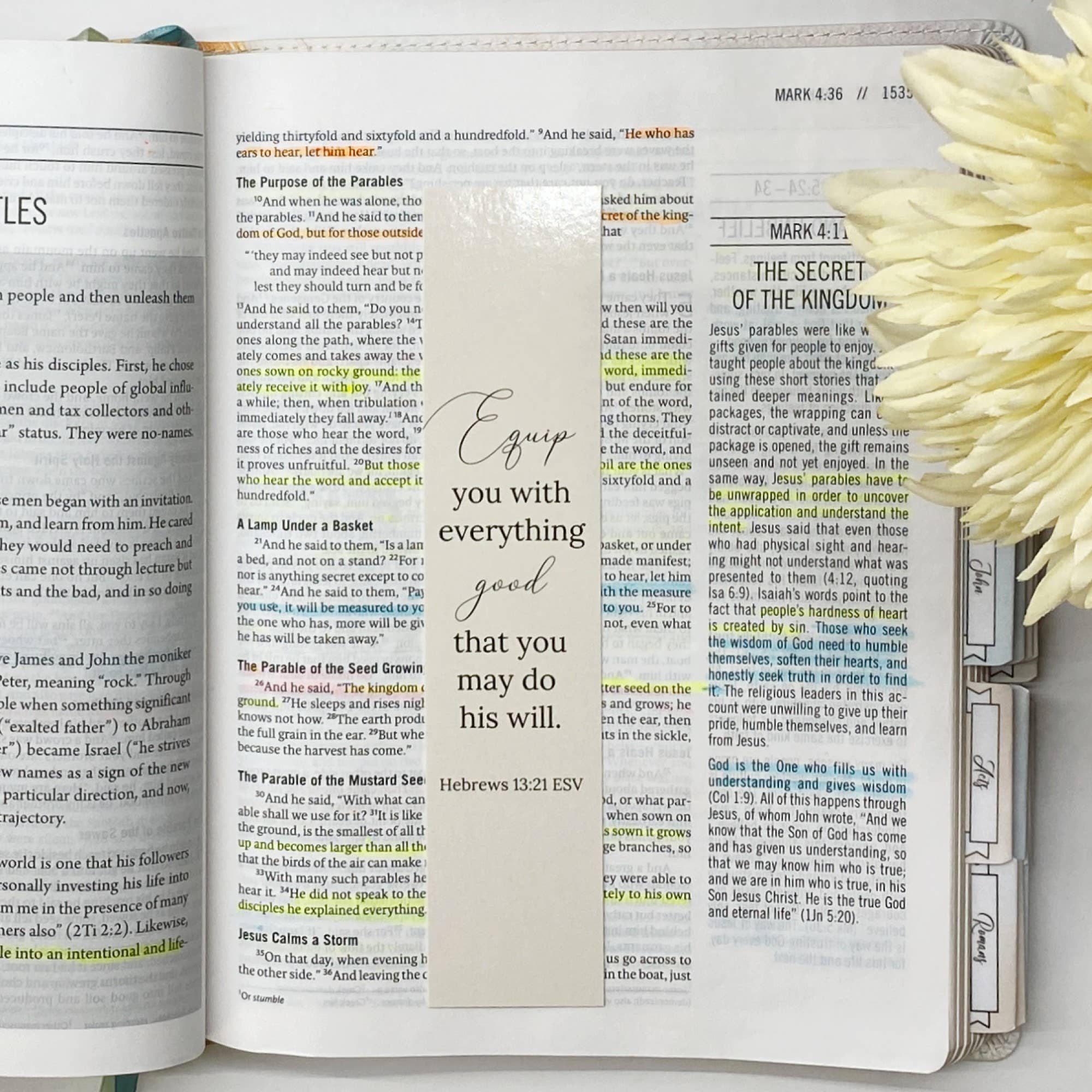 Bible Verse Bookmark Cling to God
