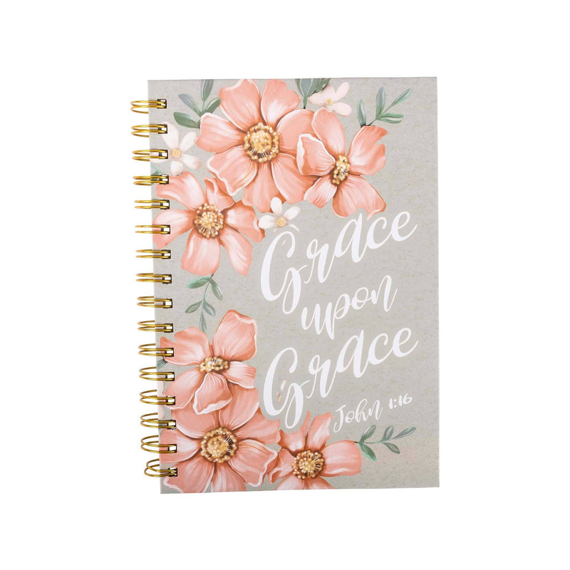 Guided Journal: Sage & Peach Flowers (John 1:16) -4