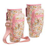 Flower Pattern Tumbler Carrier Holder Bag
