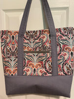 Multi color paisley with gray base